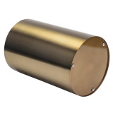 Stainless Steel Gold Cylinder Urn - Bottom Opening Shown