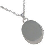 Cross Mother of Pearl Locket for Ashes - Back View