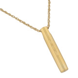 Slider Cylinder Gold Pendant for Ashes - Engraved Sample Shown