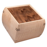 Radius Curly Maple Urn for Ashes - Top View