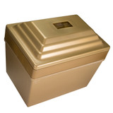 Fortress Urn Vault Double - Gold - Optional Engraved Name Plate Shown