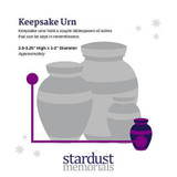 Keepsake Urn Size Graphic
