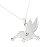 Hummingbird Gemstone Cremation Jewelry - Back View