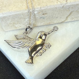 Hummingbird Gemstone Cremation Jewelry