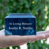 Classic Cultured Marble Keepsake Urn - Engraved Sample