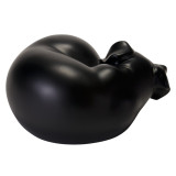 Sleeping Dog Pet Urn Black - Back View