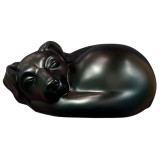 Sleeping Dog Pet Urn - Black