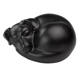Sleeping Dog Pet Urn Black