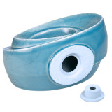 Inner Light Ceramic Extra Small Urn Blue - Opening and Cap