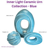 Inner Light Ceramic Urn Collection Blue - All Items Sold Separately