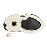 Ceramic Cat Urn for Ashes Glossy Black - Bottom / Base