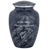 Dark Blue Harbor Cremation Urn Medium with Sample Engraving