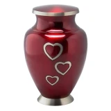 Loving Hearts Brass Urn - Small
