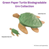 Paper Turtle Biodegradable Urn Collection - Green