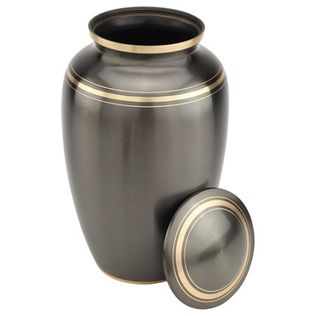 Dignity Gray Cremation Urn for Ashes Brass & Metal Urns