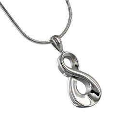 Infinity Cremation Jewelry Pendant