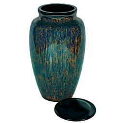 Starfall Cremation Urn with Lid Off