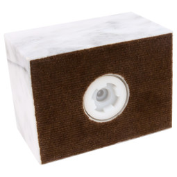 Alpha Ingot Soft White Genuine Marble Urn - Bottom Opening Shown