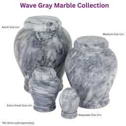 Wave Gray Marble Collection - Pieces Sold Separately