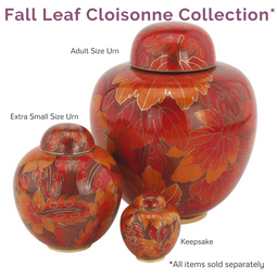 Fall Leaf Cloisonne Urn Collection - Pieces Sold Separately