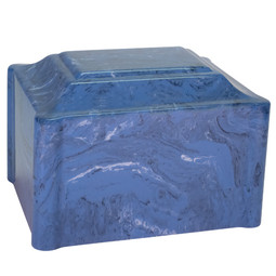 Claremont Cultured Marble Cremation Urn - Cobalt Blue