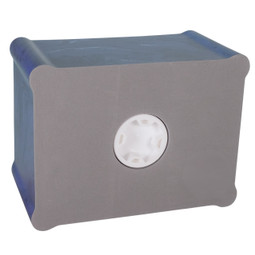 Claremont Cultured Marble Cremation Urn - Cobalt Blue - Bottom Opening Shown