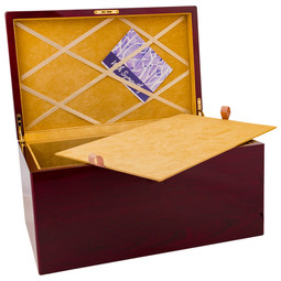 Felt Covered Lid on the Remembrance Memorial Urn Chest by Howard Miller