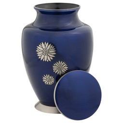 Flowers of Peace Cremation Urn - Shown with Lid Off