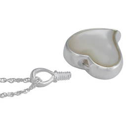 Opening of Mother of Pearl Heart Pendant