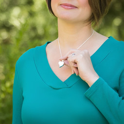 Heart with Mother of Pearl Heart Pendant size