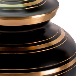 Elite Onyx Brass Urn - Medium - Close Up Detail Shown