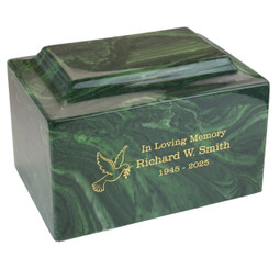 Verde Classic Cultured Marble Urn - Engraving Option