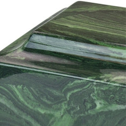 Verde Classic Cultured Marble Urn- Close Up View