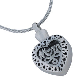 Mom Heart Cremation Jewelry Pendant