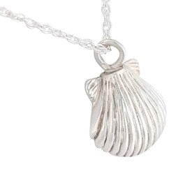 Sterling Silver Seashell Pendant and Necklace for Ashes