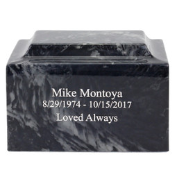 Ebony Classic Cultured Marble Urn with Optional Engraving
