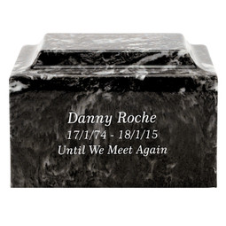 Ebony Classic Cultured Marble Urn with Optional Engraving Ebony Classic Cultured Marble Urn with Optional Engraving