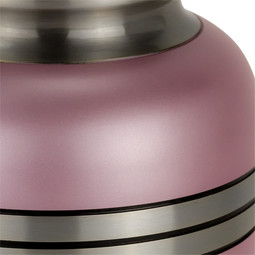 Pink Satin Brass Urn - Close Up Detail Shown