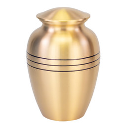 Classic Three Bands Gold Urn - Medium