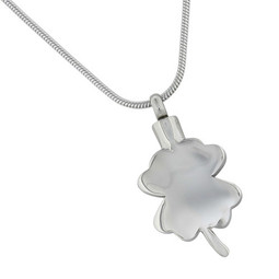 Four Leaf Clover Cremation Jewelry - Backside Shown