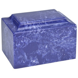 Cobalt Cultured Marble Urn for Ashes