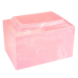 Pink Cultured Marble Urn for Ashes