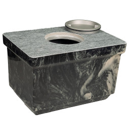 Bottom View - Ebony Cultured Marble Urn for Ashes