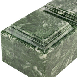 Emerald Cultured Marble Urn for Two