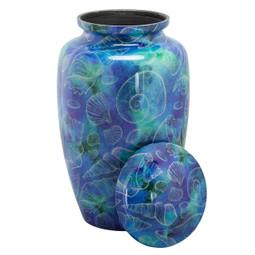 Seashell Whisper Cremation Urn for Ashes - Shown with Lid Off