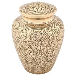 Leaves of Gold Cremation Urn