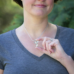 Sterling Silver Angel Pendant and Necklace for Ashes