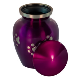 Precious Paw Prints Pet Urn - Extra Small - Shown with Lid Off