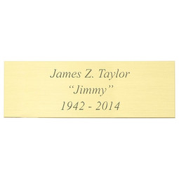 Engraved Brass Plate