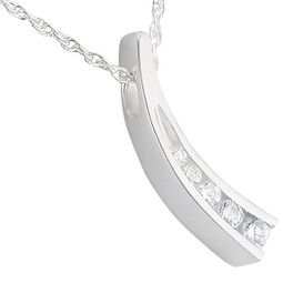 Leaf with Stones Pendant and Necklace for Ashes